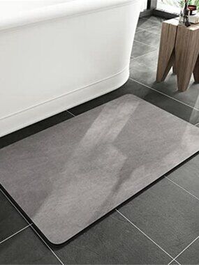 Non Slip Bath Mat Absorbent Bathroom Rug Quick Dry Thin Shower Floor Mat